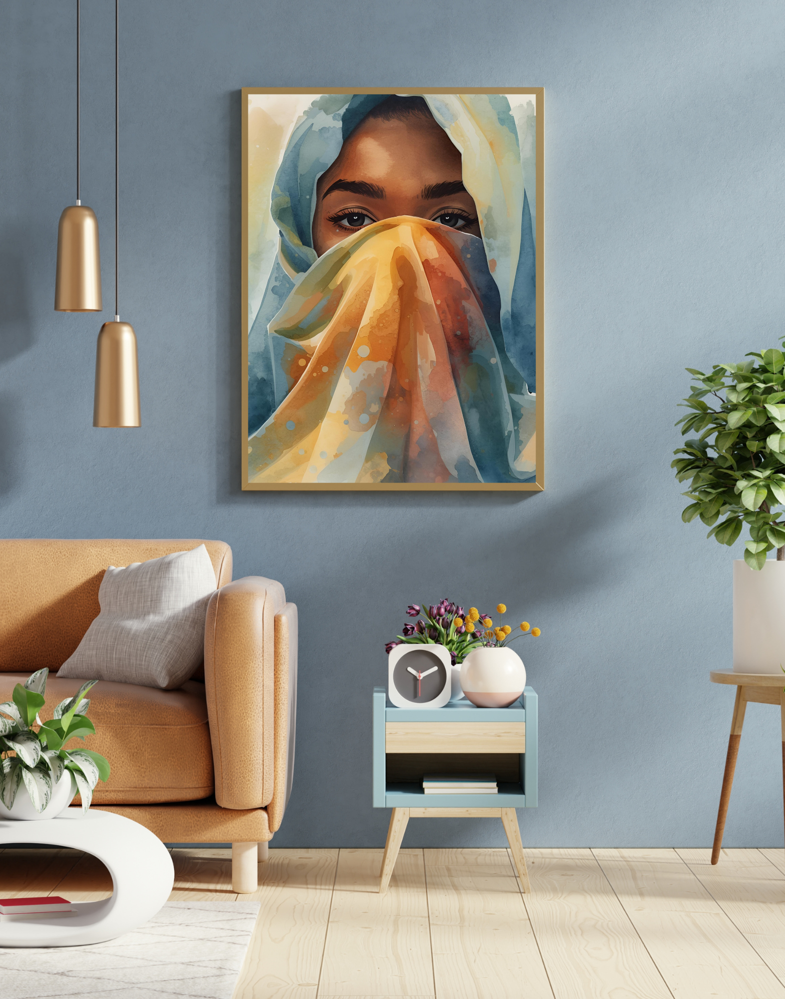 Vertical Poster Wall Art | Champagne Splash | Minimalist Luxury Home Decor