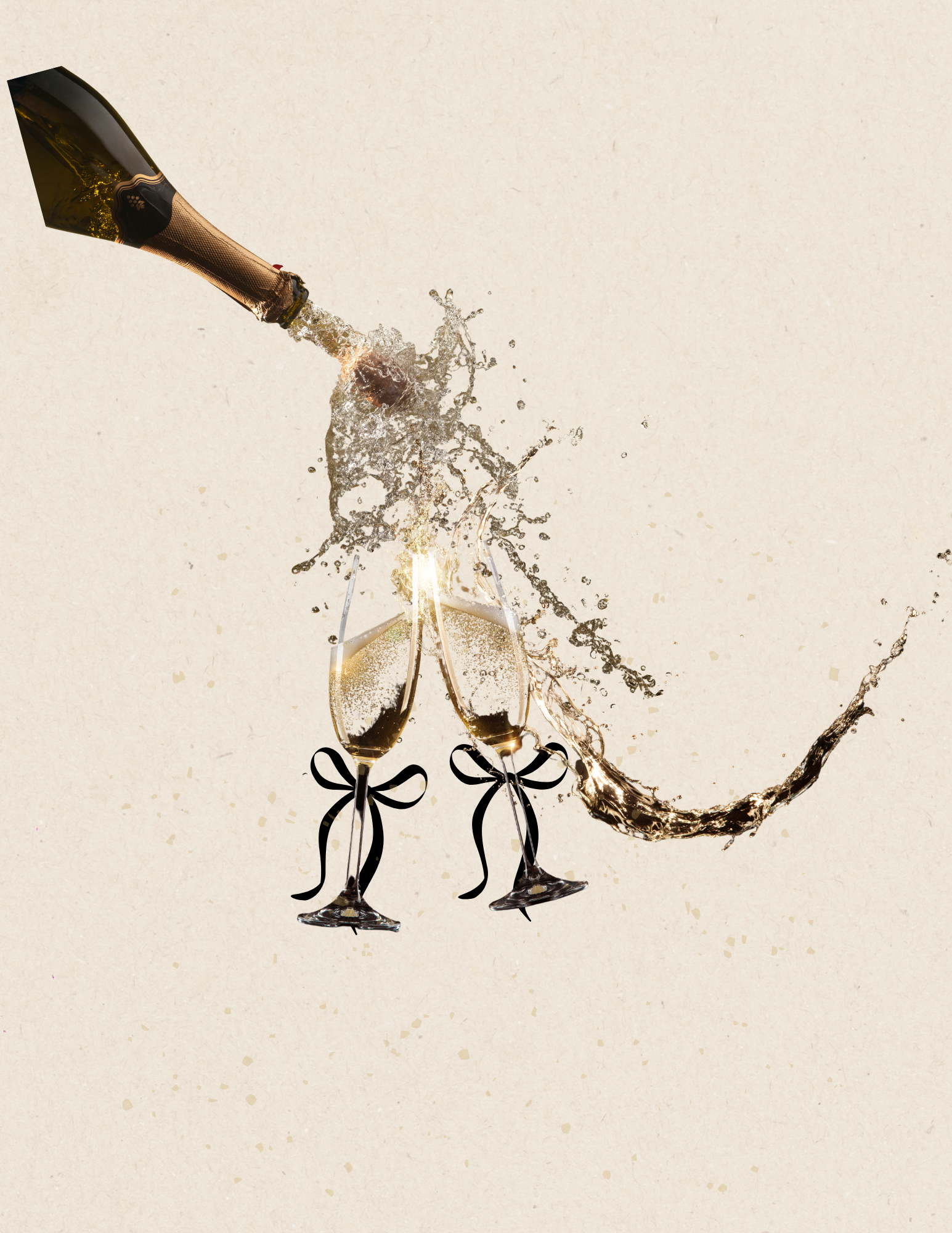 Vertical Poster Wall Art | Champagne Splash | Minimalist Luxury Home Decor