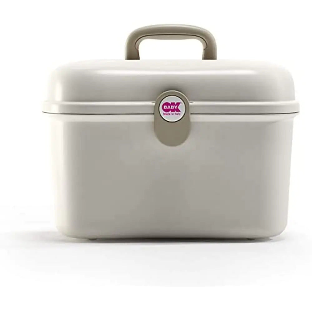 Baby Beauty Care Carrying Case | Portable Bath & Changing Essentials Box (Ivory)