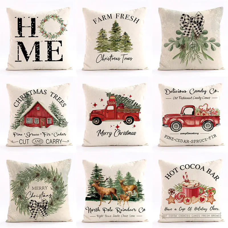 Festive Christmas Cushion Covers – Cozy Holiday Home Decor Gift