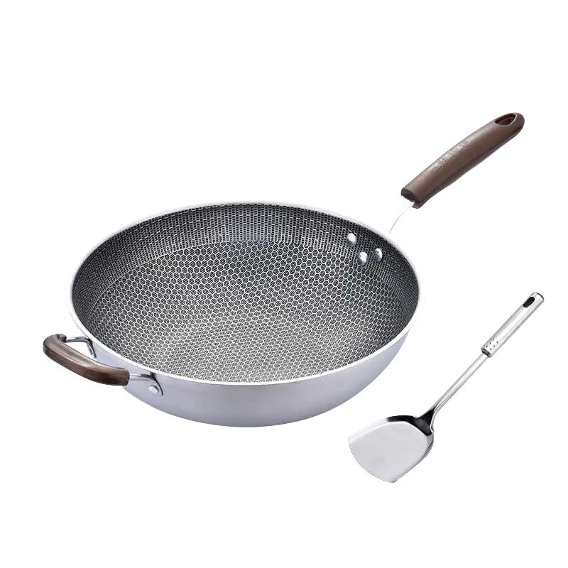 RoyalChef™ Stainless Steel Non-Stick Wok Pan (32–34CM)