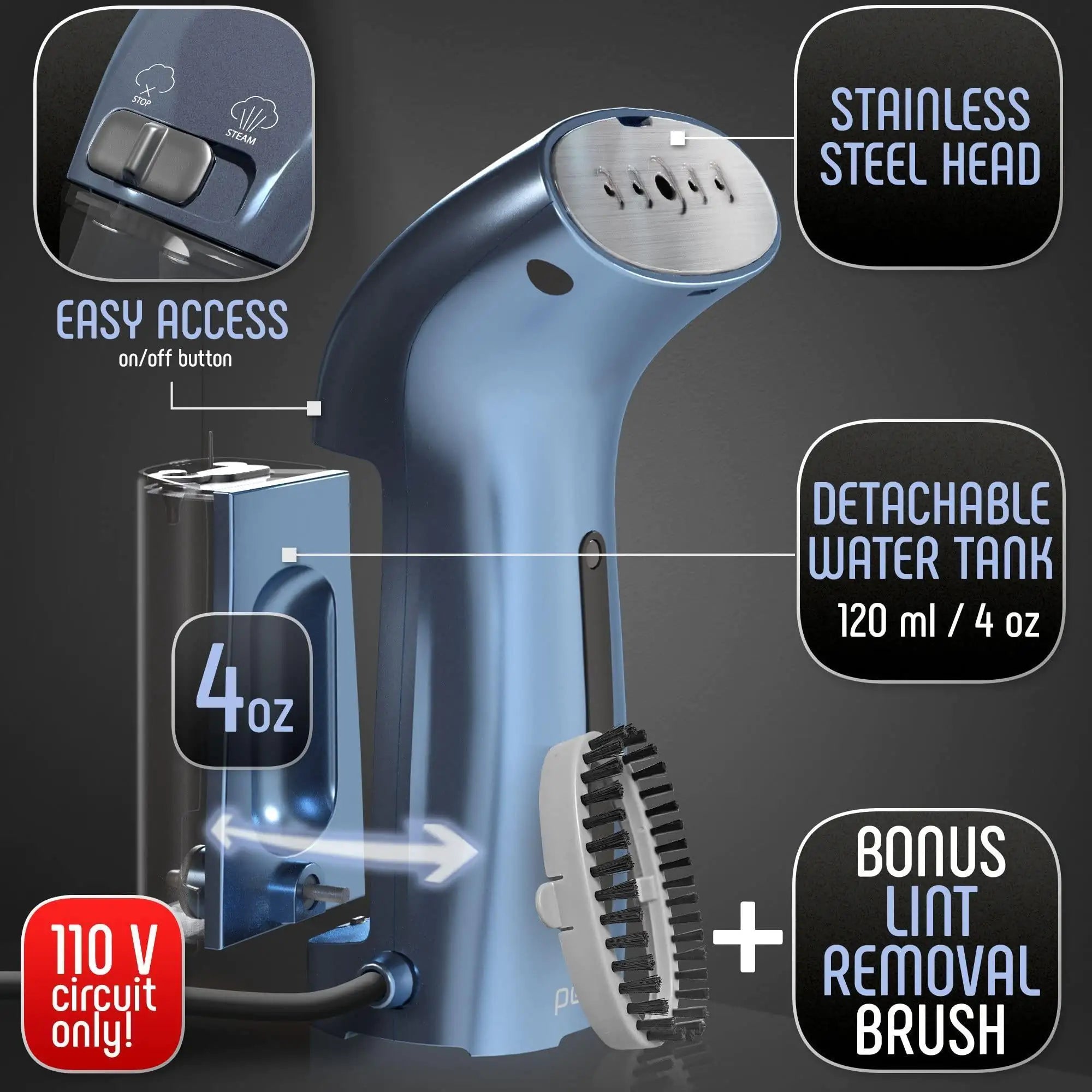 RoyalFinds™ Portable Handheld Garment Steamer – Fast Wrinkle Remover for Clothes, Travel & Home Use