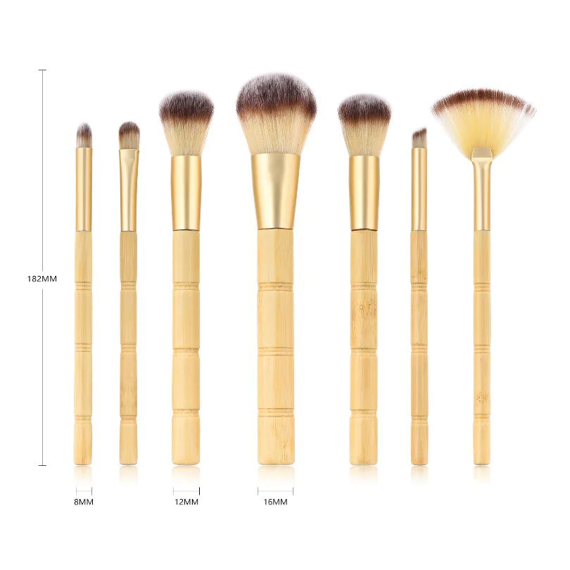 7-Piece Professional Makeup Brush Set – Soft Synthetic Bristles for Flawless Application